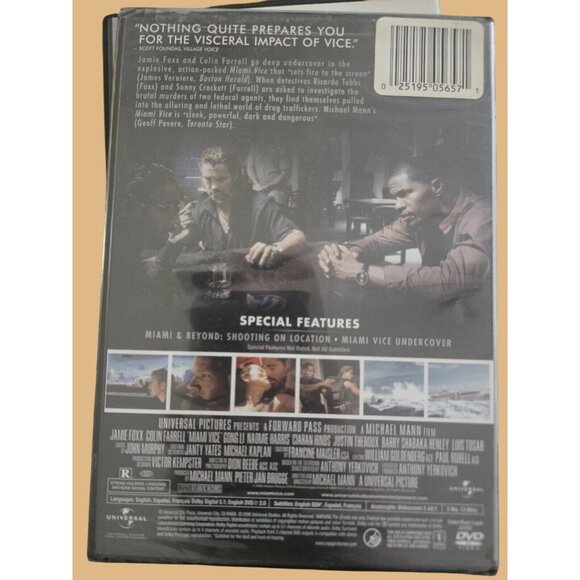 Miami Vice DVD Jamie Foxx Colin Farrell Action Crime Thriller R-Rated Movie - Picture 2 of 2